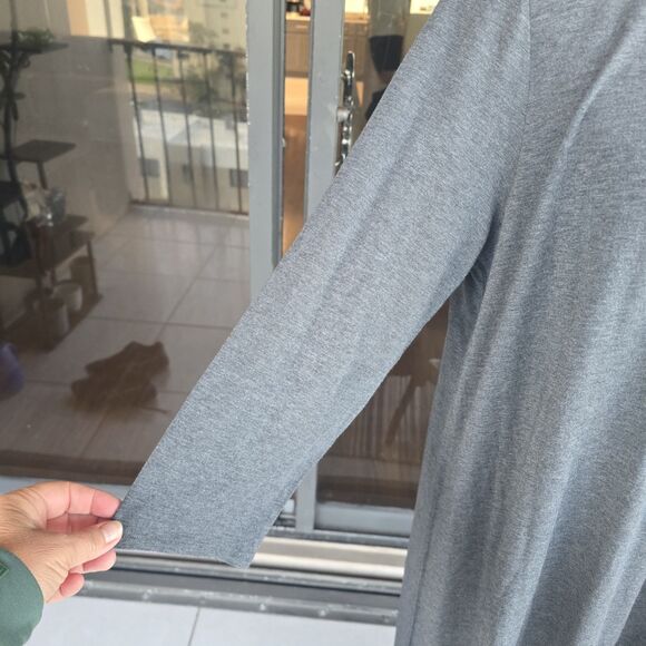 Eileen Fisher Tencil Jersey Dress Sz XLarge 3/4 Sleeve Grey Langenlook Soft - Picture 6 of 10